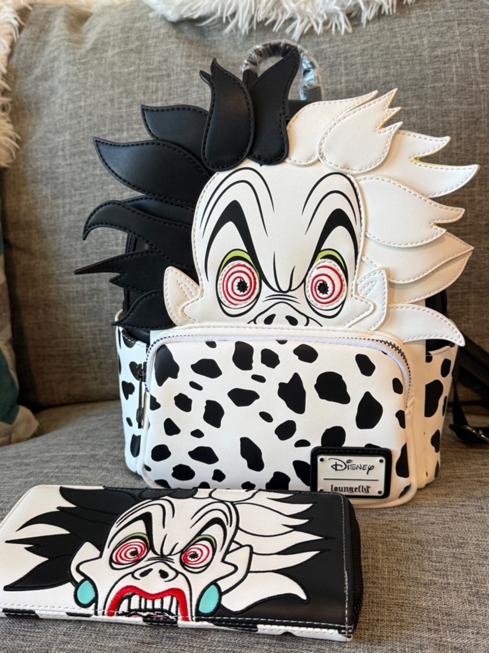 Lounge Cruella Black & White Character Backpack